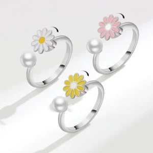 Adjustable Daisy Fidget Rings