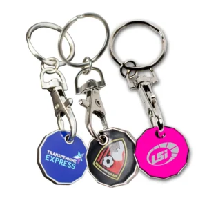 Metal Enamel Coin Keychain